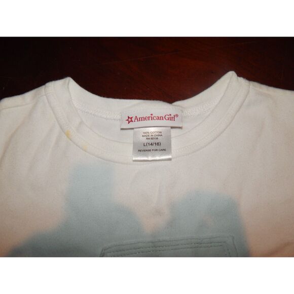 AMERICAN GIRL girls large 14/16 I heart gymnastics white graphic t-shirt - Picture 4 of 7